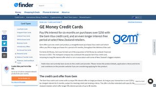 GE Money Credit Cards Review | finder NZ - Finder.com