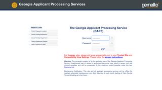 Georgia Applicant Processing Services