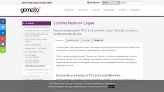 eToken Network Logon | Enterprise Network ... - SafeNet - Gemalto
