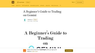 A Beginner's Guide to Trading on Gemini – CryptoDigest
