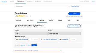 Working at Gemini Group: Employee Reviews | Indeed.com