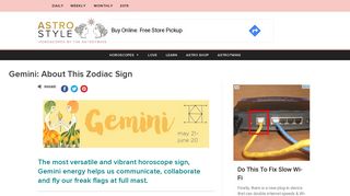 Gemini Horoscope: About The Gemini Zodiac Sign - AstroStyle