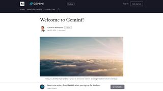 Welcome to Gemini! – Gemini – Medium