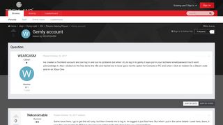 Gemly account - Players Helping Players - Techland Forum