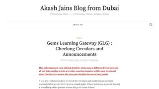 Gems Learning Gateway (GLG) : Checking Circulars and ...