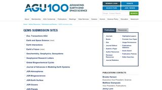 GEMS submission sites - Publications