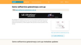 Gems-selfservice.qatarairways.com.qa - Easycounter