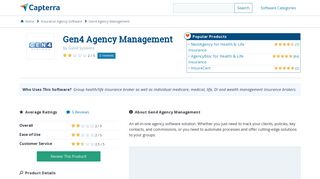 Gen4 Agency Management Reviews and Pricing - 2019 - Capterra