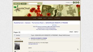 GENCIRCLES WEBSITE A FREEBIE (The Common Room) - RootsChat.Com