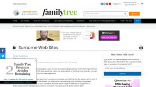 Surname Web Sites - Family Tree