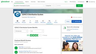 GENCO Distribution System Employee Benefits and Perks | Glassdoor