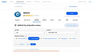 Working at GENCO: 219 Reviews about Pay & Benefits | Indeed.com
