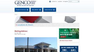GENCO Federal Credit Union » Locations & Hours