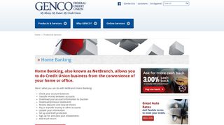 GENCO Federal Credit Union » Home Banking