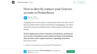 How to directly connect your Gencove account to Promethease - Medium