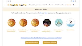 Access My Courses – Gene Keys