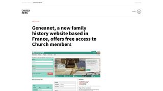 Geneanet, a new family history website based in France, offers free ...
