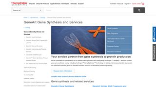 GeneArt Gene Synthesis and Services | Thermo Fisher Scientific - SA