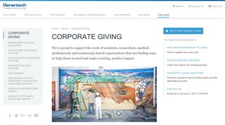 Genentech: Corporate Giving