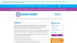 Contact us | General Accident