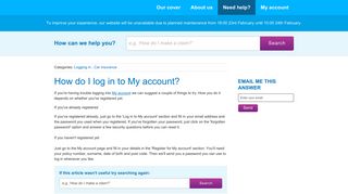 How do I log in to My account? - Generalaccident.com