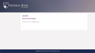 GBC Home - Online Banking! - General Bank of Canada