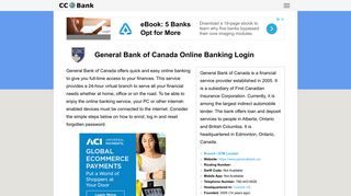 General Bank of Canada Online Banking Login - CC Bank