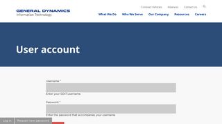 User account | GDIT - General Dynamics Information Technology