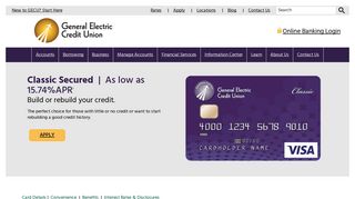 General Electric Credit Union - Accounts - Credit Cards - Classic ...
