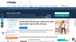 General Pants Promo Codes February 2019: Up to 60% off sale ...