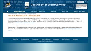 General Assistance - California Department of Social Services - CA.gov