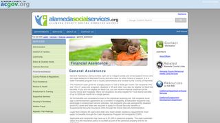 Alameda Social Services: General Assistance