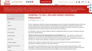 Generali to sell Ireland-based Generali PanEurope - Generali Group