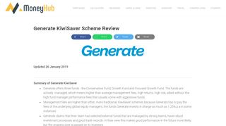 Generate KiwiSaver Scheme Review - MoneyHub NZ | Compare ...