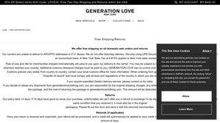 Free Shipping/Returns – Generation Love