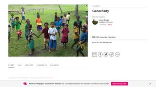 Generosity | Indiegogo