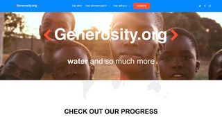 Generosity.Org – Water and So Much More