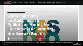 Landmark Study Shows GeneSight® Test Led to Significant ... - PM360