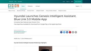 Hyundai Launches Genesis Intelligent Assistant, Blue Link 3.0 Mobile ...