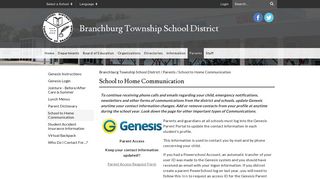 School to Home Communication - Branchburg Township School District