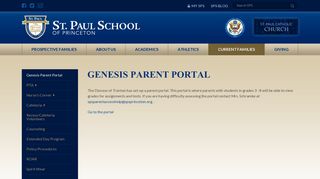 Genesis Parent Portal - St. Paul School Princeton