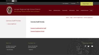 Genesis Staff Portals / Genesis Staff Portal - Lenape Regional High ...