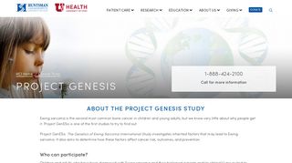 Project GenESis | Huntsman Cancer Institute - University of Utah Health