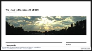 genesis – The Move to Blackboard 9 at GCC
