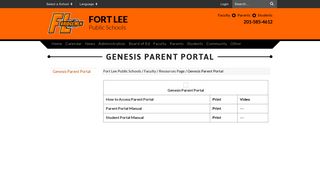 Genesis Parent Portal - Fort Lee Public Schools