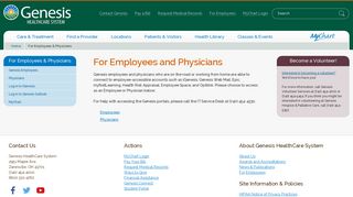 For Employees & Physicians - Genesis HealthCare System ...