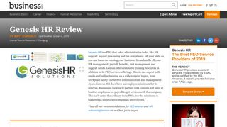 Genesis HR Review | PEO Service Reviews - Business.com