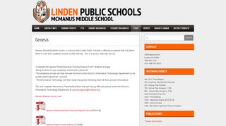 McManus Middle School – Genesis - Linden Public Schools