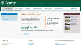 Diagnostic Services - Genesis HealthCare System - Zanesville, Ohio