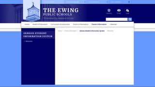 Genesis Student Information System / Welcome - The Ewing Public ...